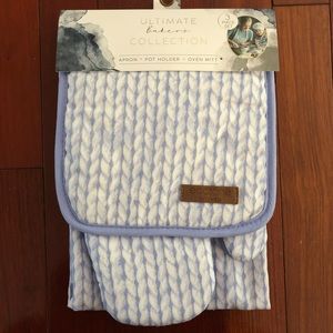 Apron, Pot Holder, Oven Mitt set by EcoOne Kitchen